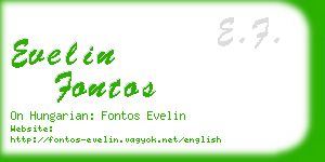 evelin fontos business card